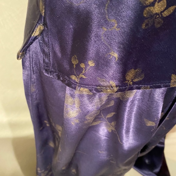 Victoria’s Secret 2pc Navy Satin Top & PantsS - Picture 2 of 8